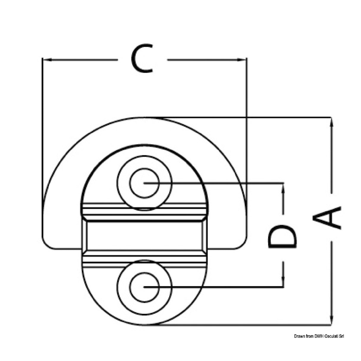 Osculati Klappösen mit geschmiedetem Ring HR 39.870.00