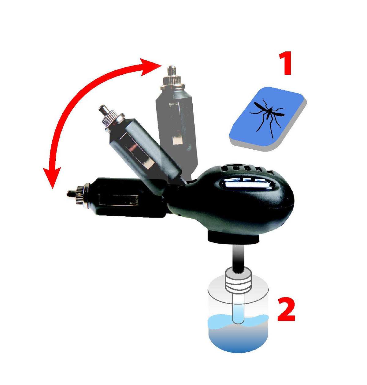 Lampa Killer 2 in 1, diffusore elettrico per insetticidi, 12/24V 39030