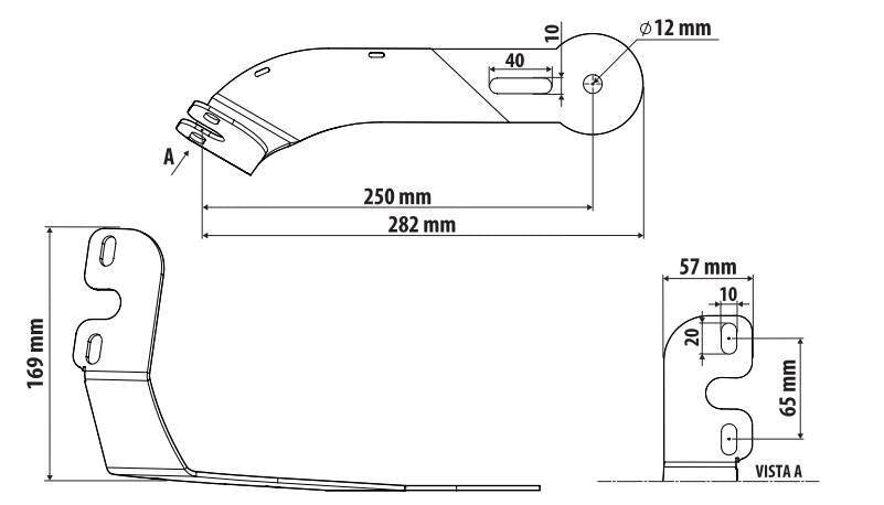 Lampa Staffa per antenna CB - Attacco su visiera parasole - compatibile per Ford F-Max (10/18>) 3CB200