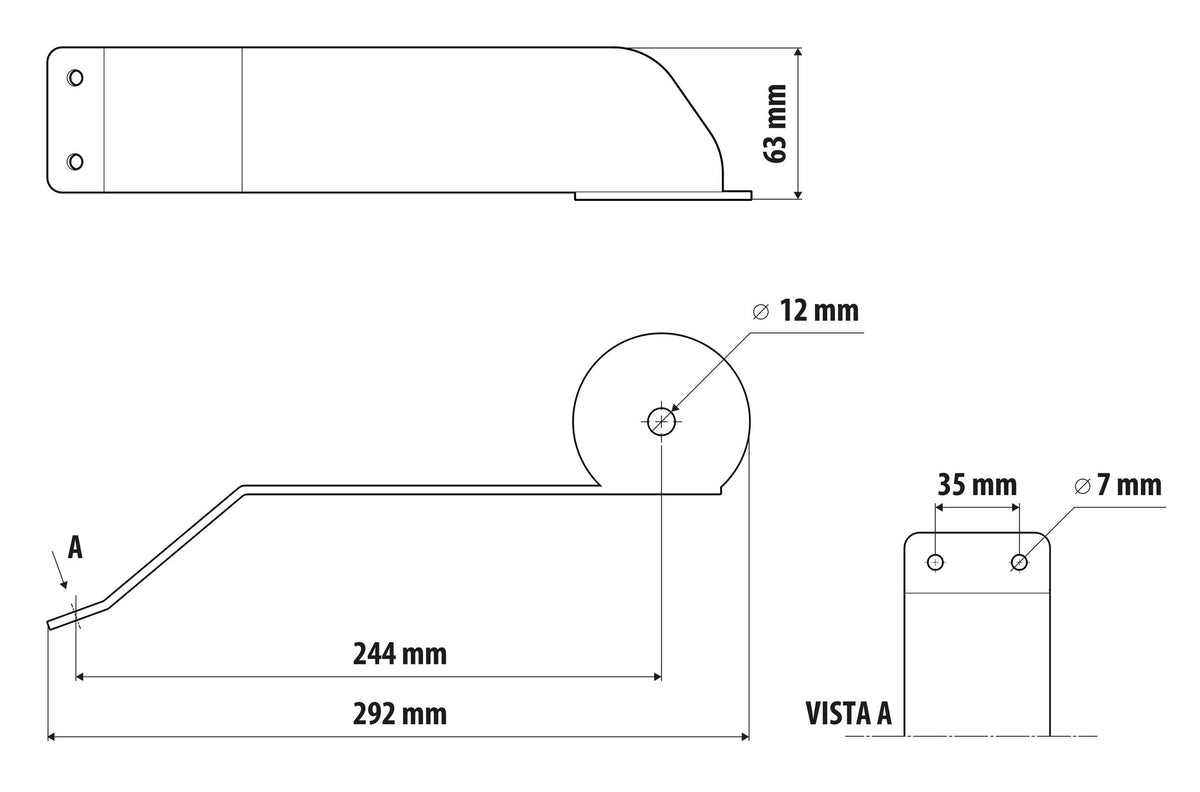 Lampa Staffa per antenna CB - Attacco montante - compatibile per Iveco S-Way (10/19>) 3CB301