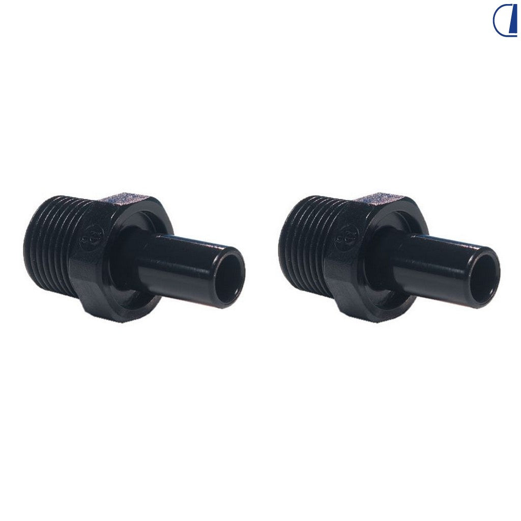 John Guest Riduzione codolo 12 mm a filetto maschio 3/8" – conf. 2 pz