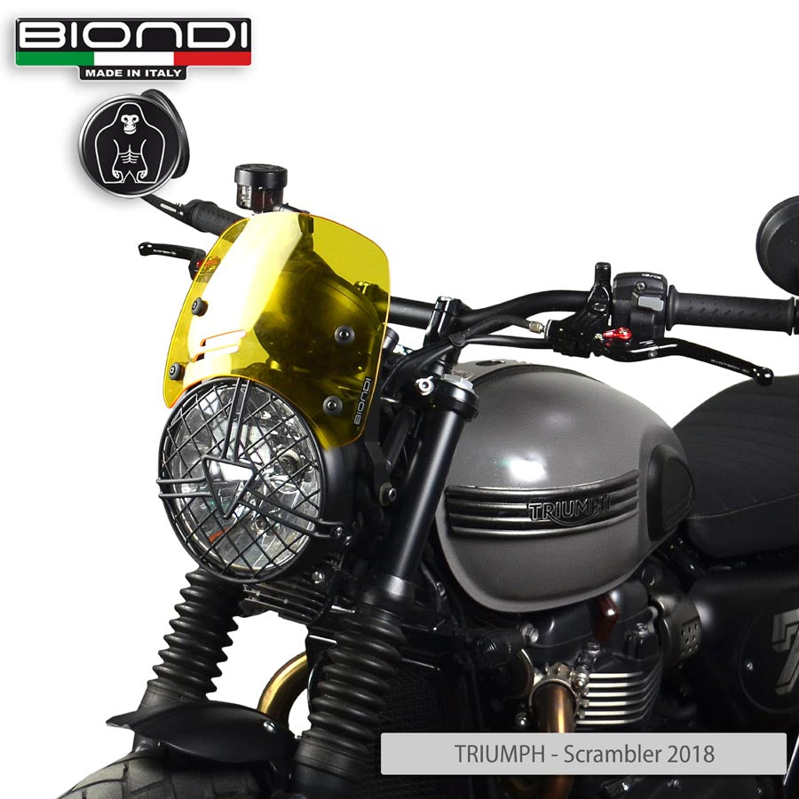 Biondi Cupolino Caffè Giallo Kawasaki Z650 RS e Triumph Scrambler Speed Street Twin - Kit Incluso