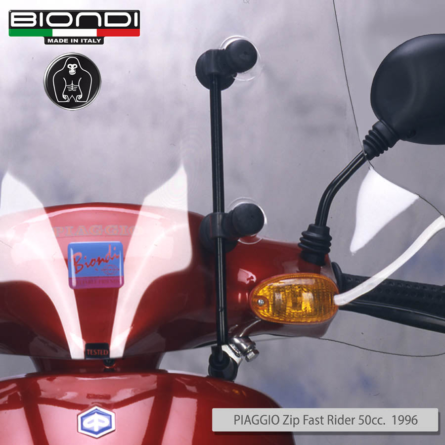 Biondi Parabrezza Pro Piaggio Zip 50 cc. (freno a disco) 1999 con Attacchi