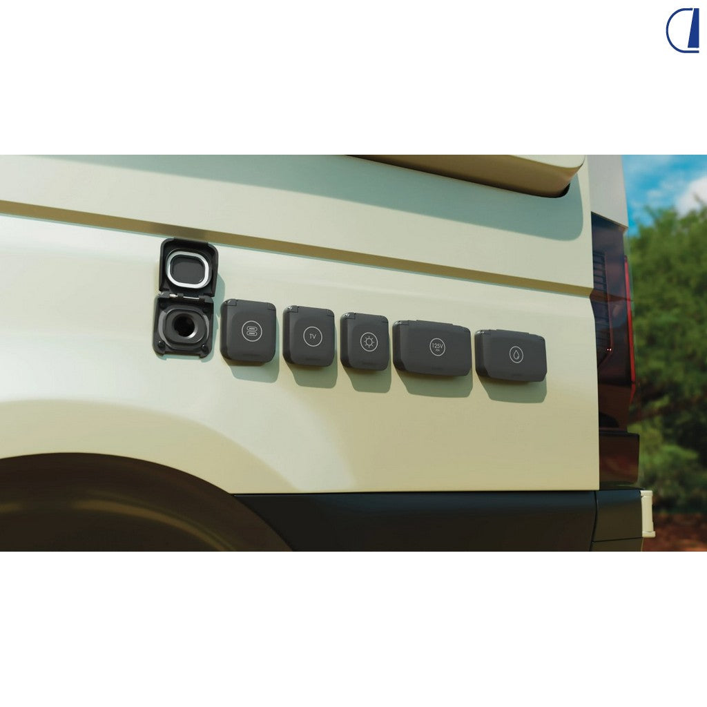 Di-Tec Presa 12V 10A da esterno per camper Serie Ventura IP68/IP69K