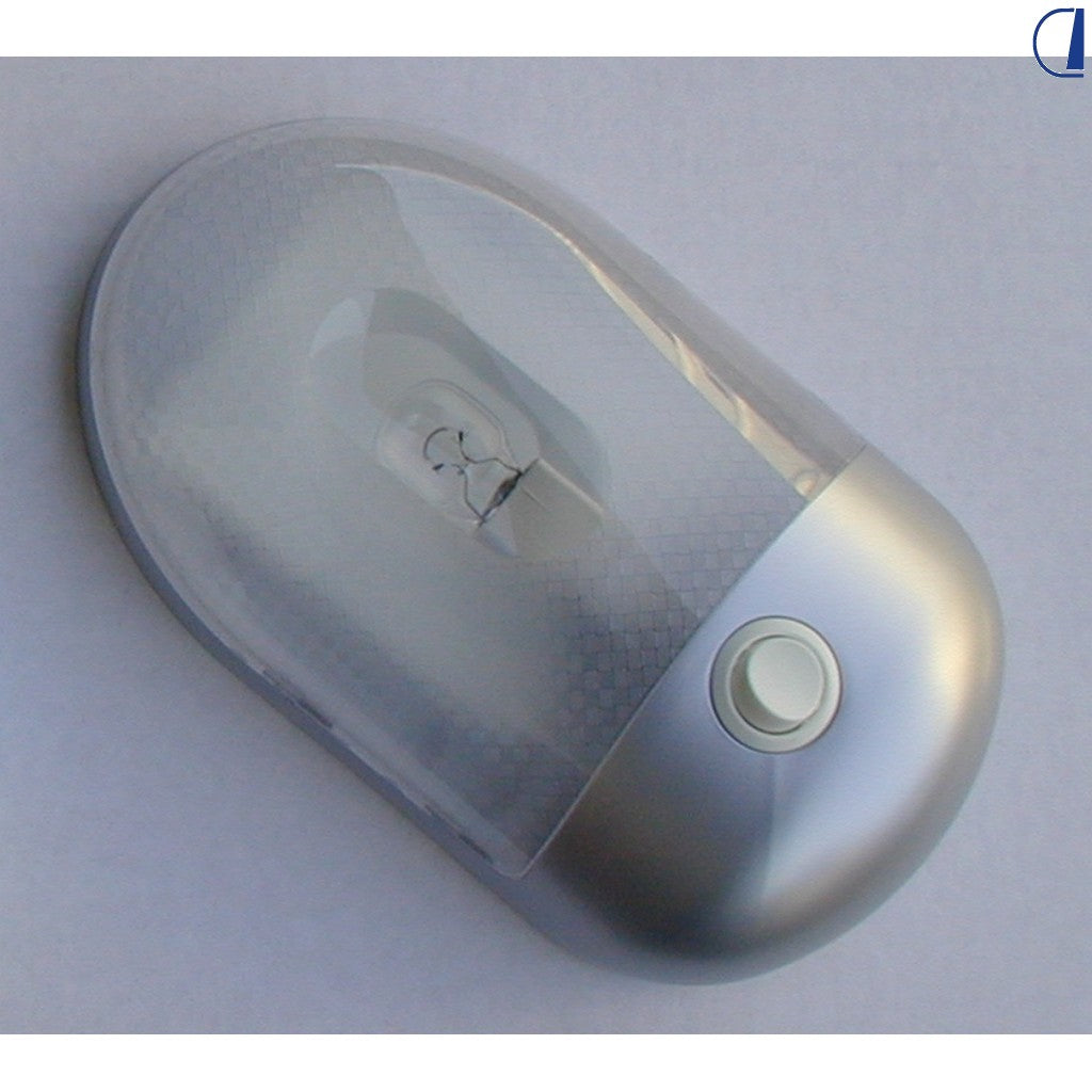 Di-Tec Plafoniera singola a incandescenza 10W 12V colore argento