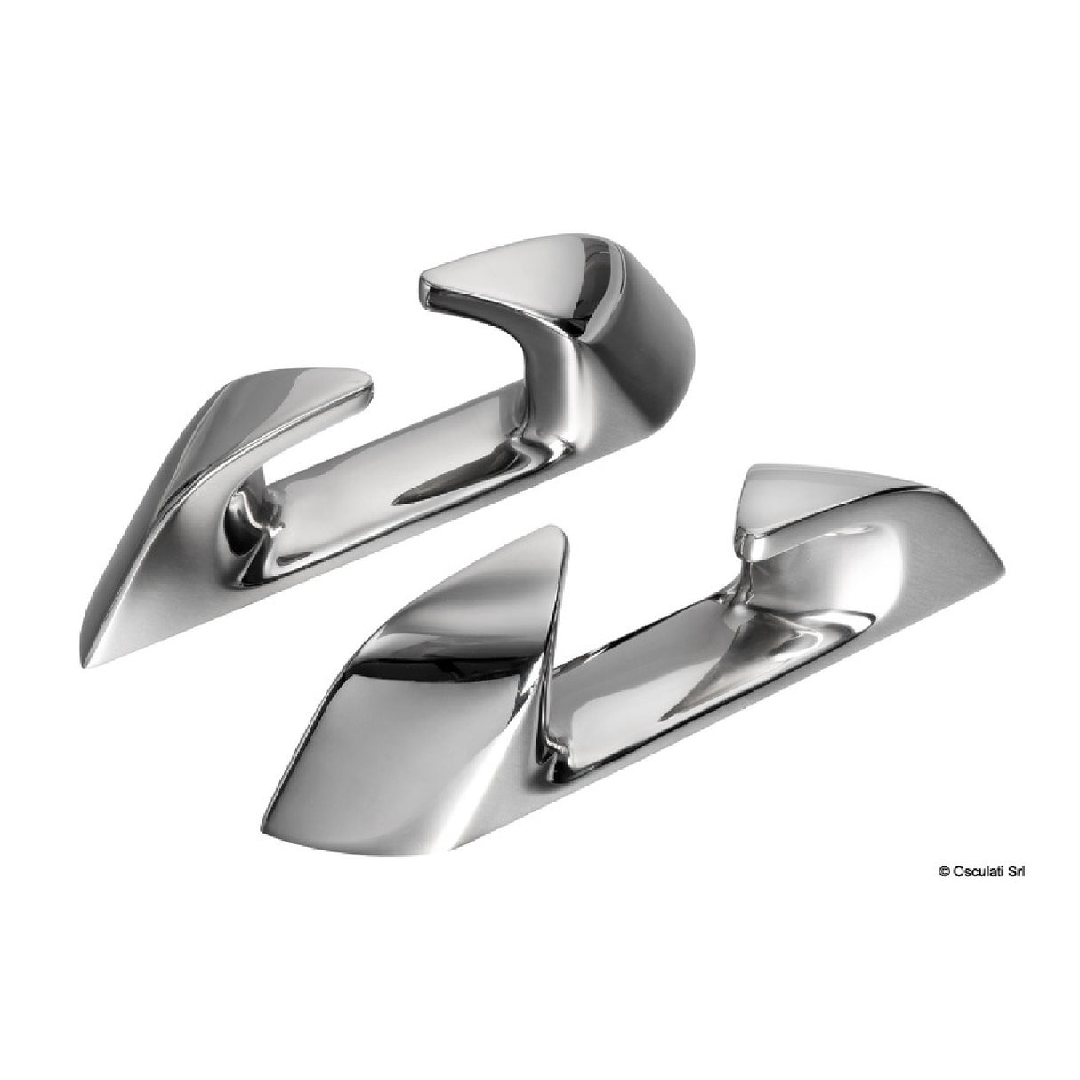 Osculati Angled Stainless Steel Fairlead Capri Series Left+Right 40.323.12