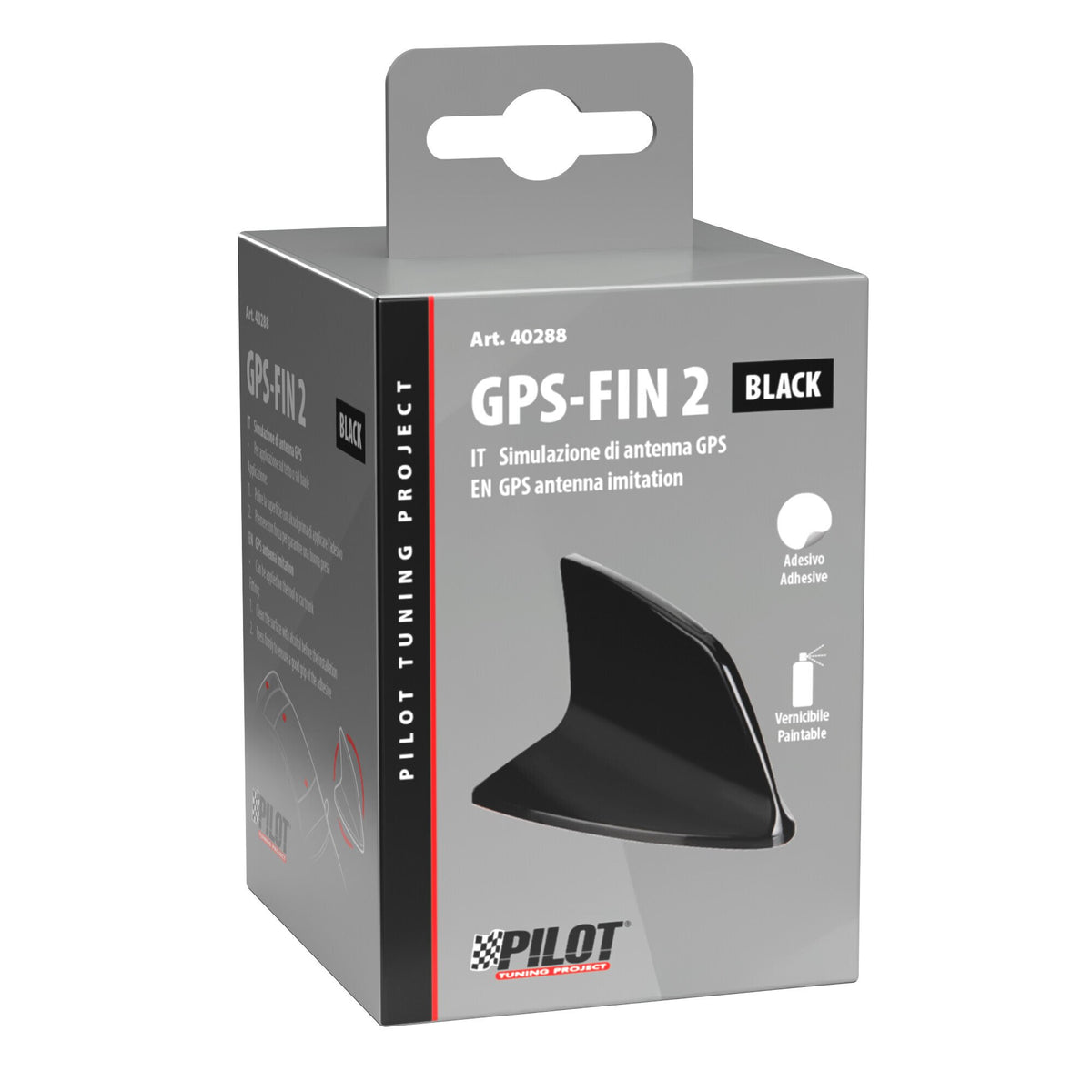 Lampa GPS-Fin Spoiler 2 Simulazione Antenna GPS - Nero