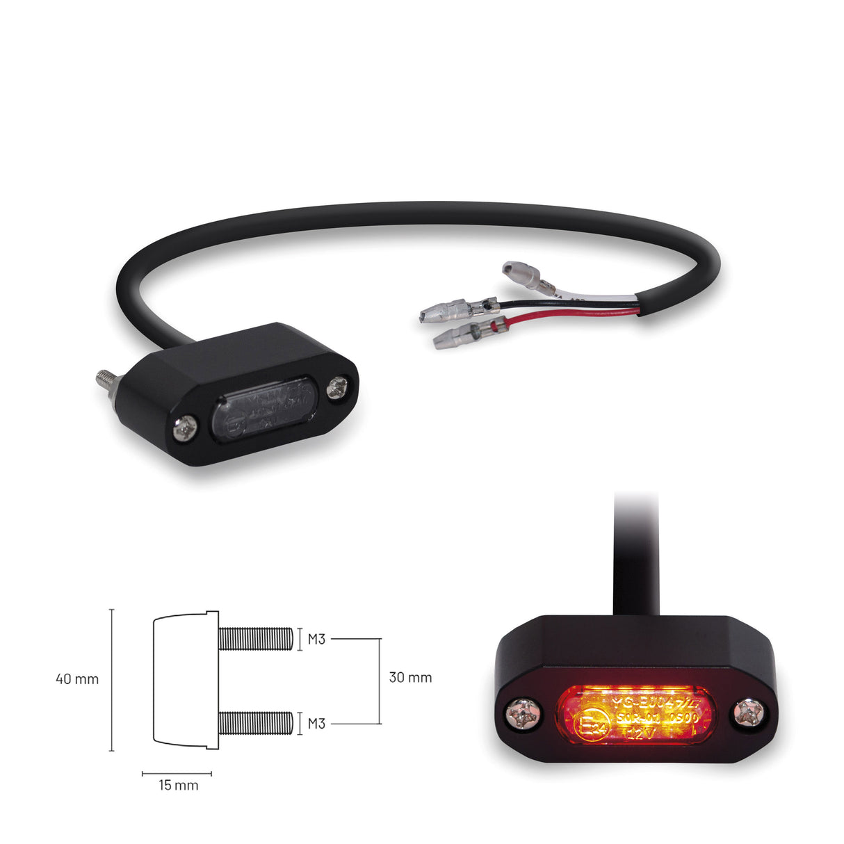 Taac Moto LS01 - Luce Stop Posteriore LED in Alluminio (Omologato ECE)