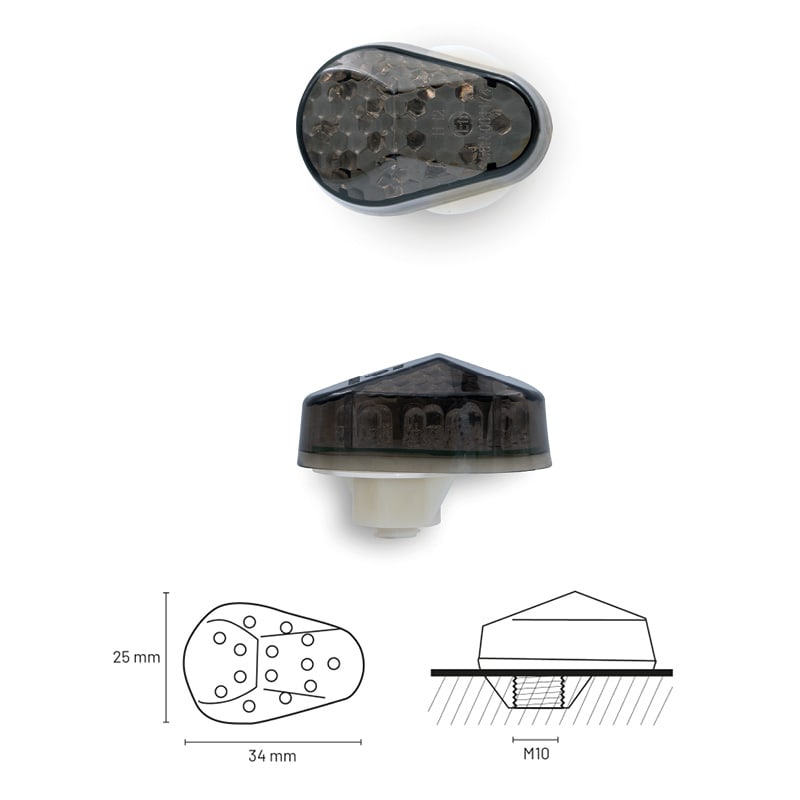 Taac Moto FR06 - Frecce LED - Lente Fumé