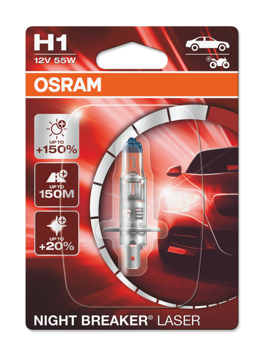 Osram Lampada H1 P14,5S 12V-55W Night Breaker LASER - Blister
