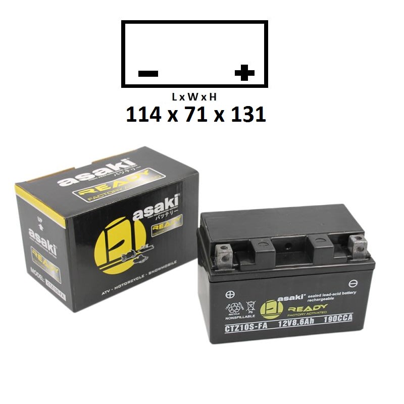 Asaki CBTX7LFA Vorgeladene, versiegelte, wartungsfreie Batterie