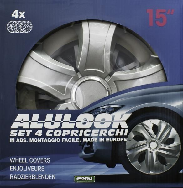 Cora Set of 4 15'' Alulook Bis wheel covers