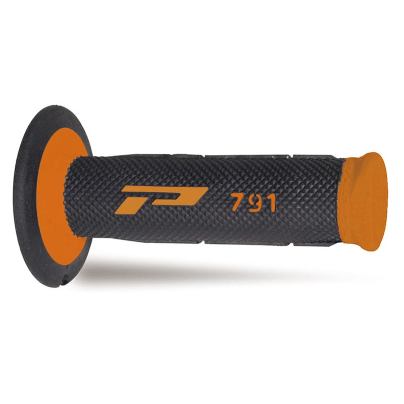 Progrip 791-201 Mx Orange/Schwarz Doppeldichte-Griffschalen ohne Loch