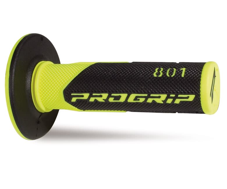 Progrip 801-204 MX Griffe, fluoreszierend gelb/schwarz, doppelte Dichte, ohne Loch