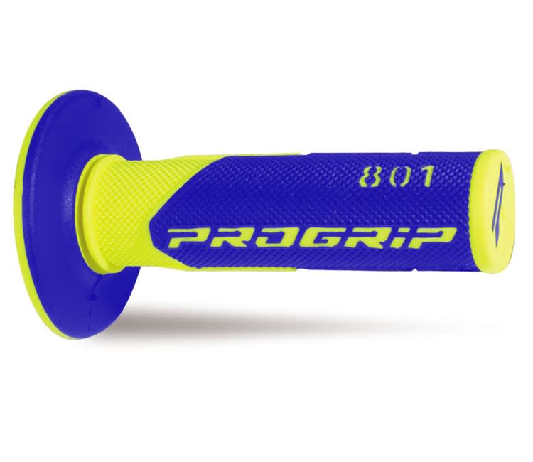 Progrip 801-252 MX Griffe, fluoreszierend gelb/blau, doppelte Dichte, ohne Loch