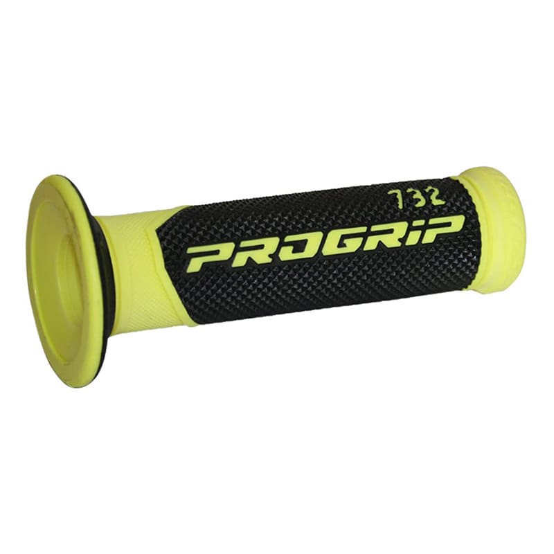 Progrip Manopole Strada 732-OE-299 - Doppia Densità - Giallo F./Nero Con Foro