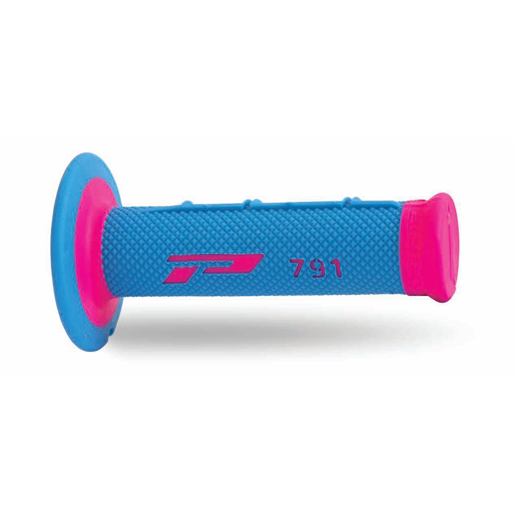 Progrip Manopole Mx 791-389 - Doppia Densità - Fuxia/Blu Senza Foro