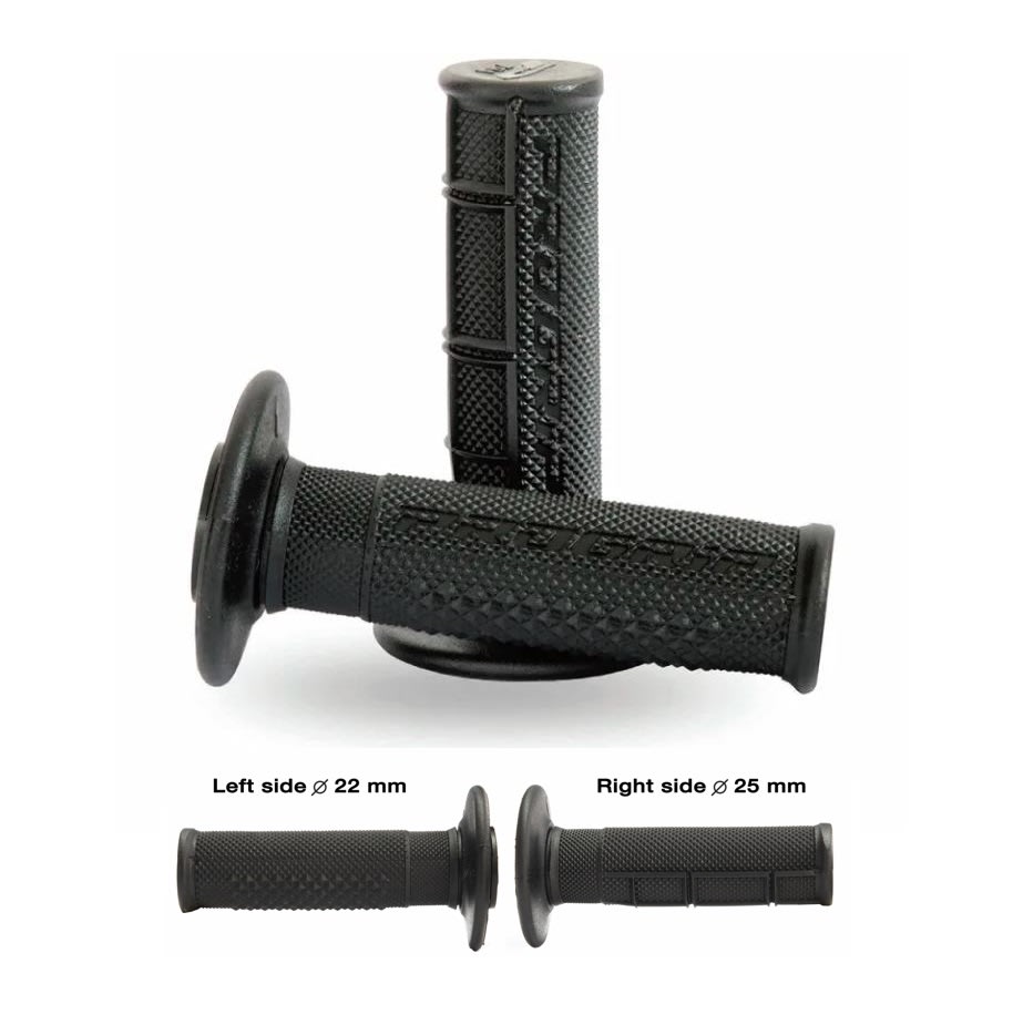 Progrip Manopole Mx 796-102 - Singola Densità - Carbon Con Foro