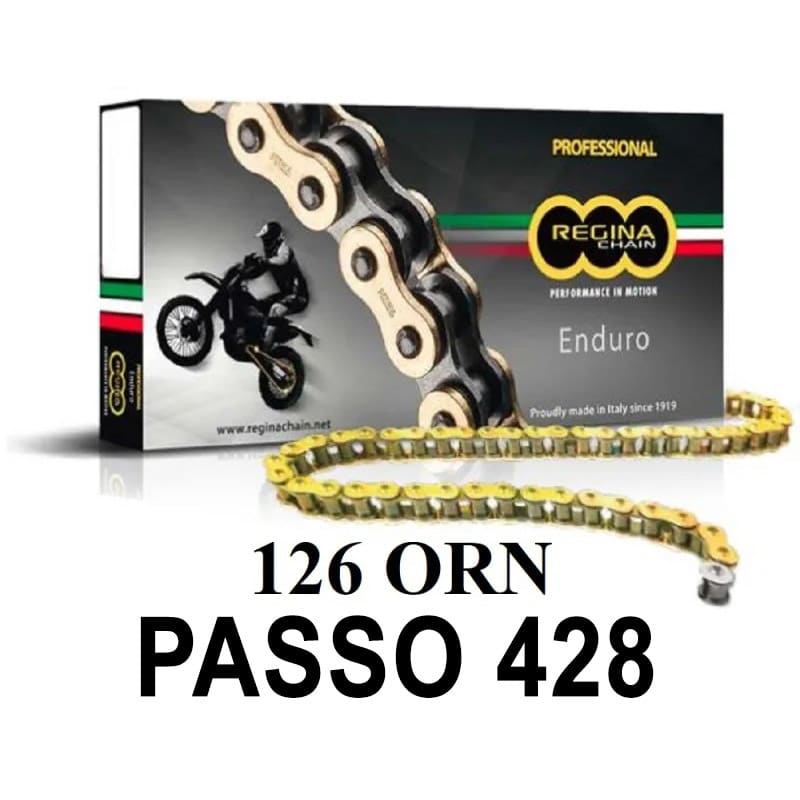 Regina Catena trasmissione moto 126ORN 130 maglie passo 428