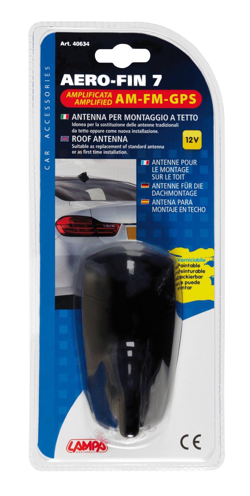Lampa Aero-Fin 7, antenna amplificata AM/FM/GPS 40634