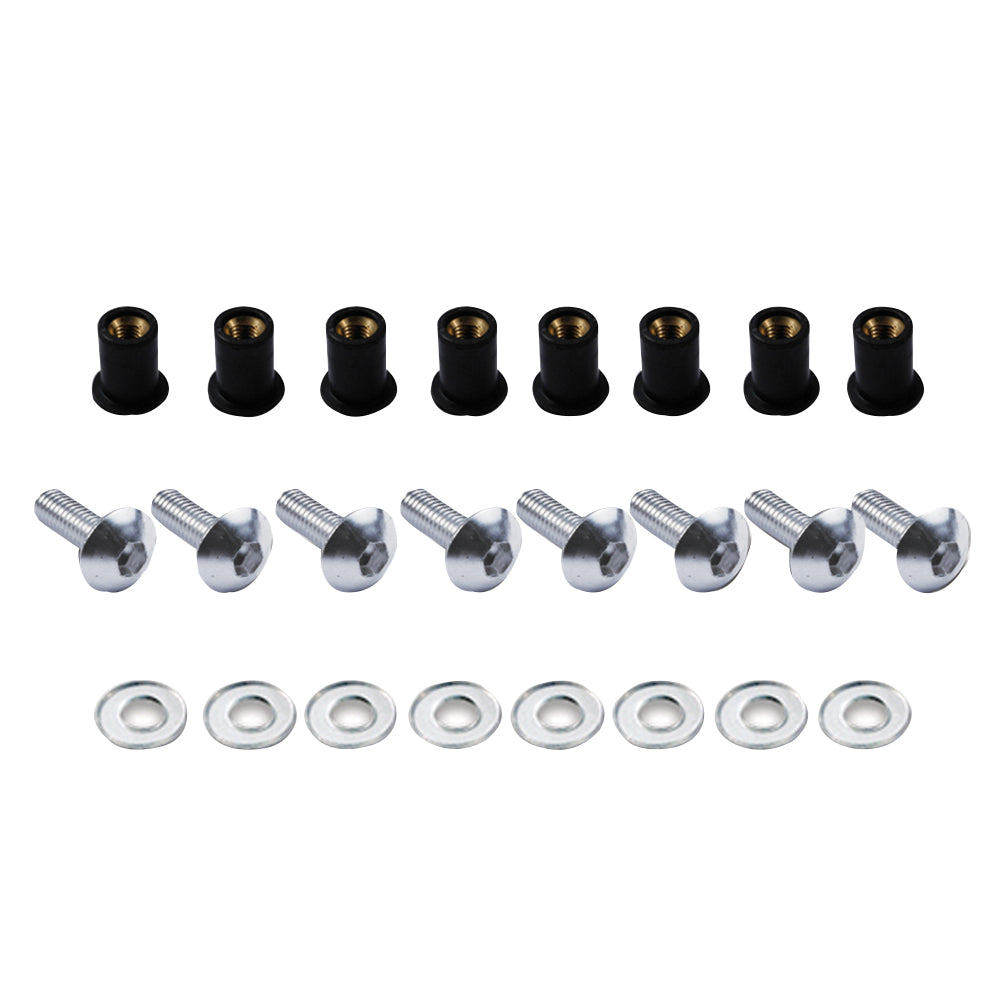 BCR Silver Anodized Fairing Screw Kit