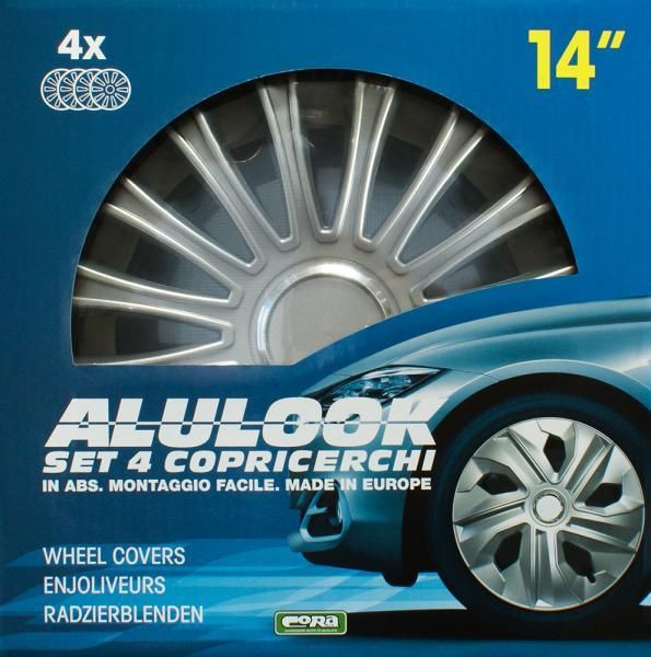 Juego de 4 cubiertas para ruedas Cora de 14'' con aspecto de dinosaurio de aluminio