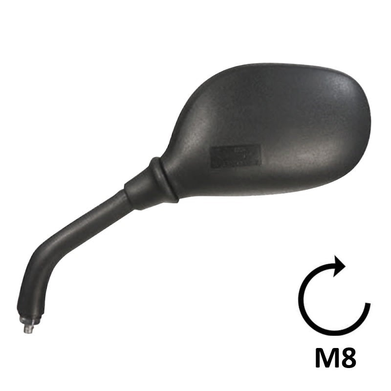 BCR Linker schwarzer Spiegel, kompatibel mit Malaguti 125/150cc Modellen