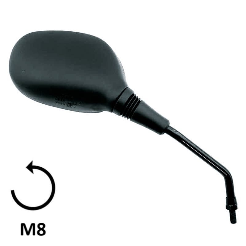 BCR Schwarzer rechter Spiegel, kompatibel mit Aprilia-Derbi 125/250/300cc Modellen