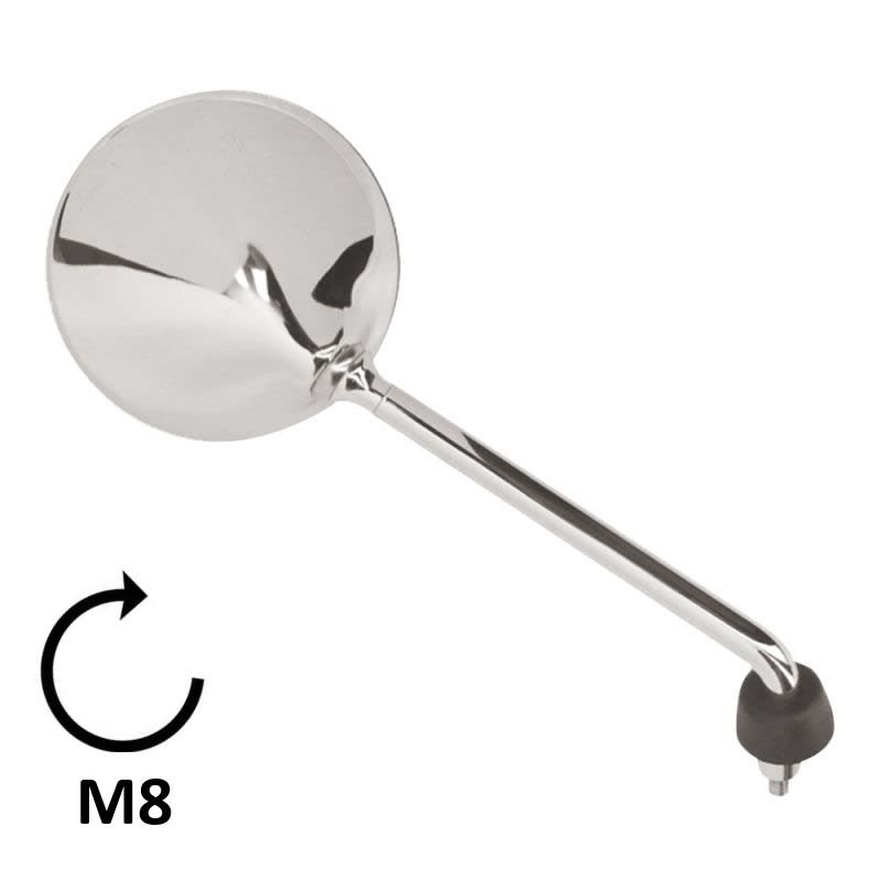 BCR Rechter Chromspiegel, kompatibel mit Piaggio Vespa 50/125/150cc Modellen 0260