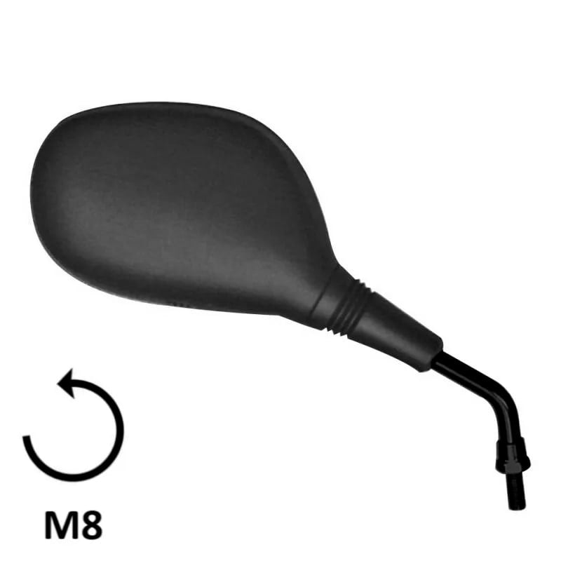 BCR Schwarzer rechter Spiegel, kompatibel mit MBK-Yamaha 50cc Modellen