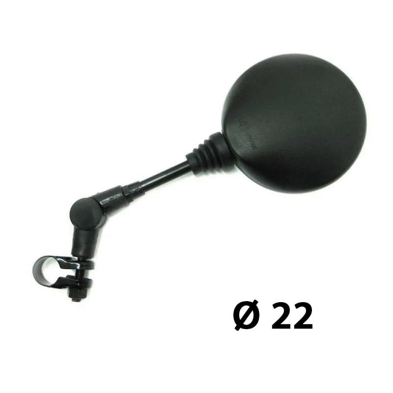 BCR Specchio nero universale sinistro e destro con morsetto 0355