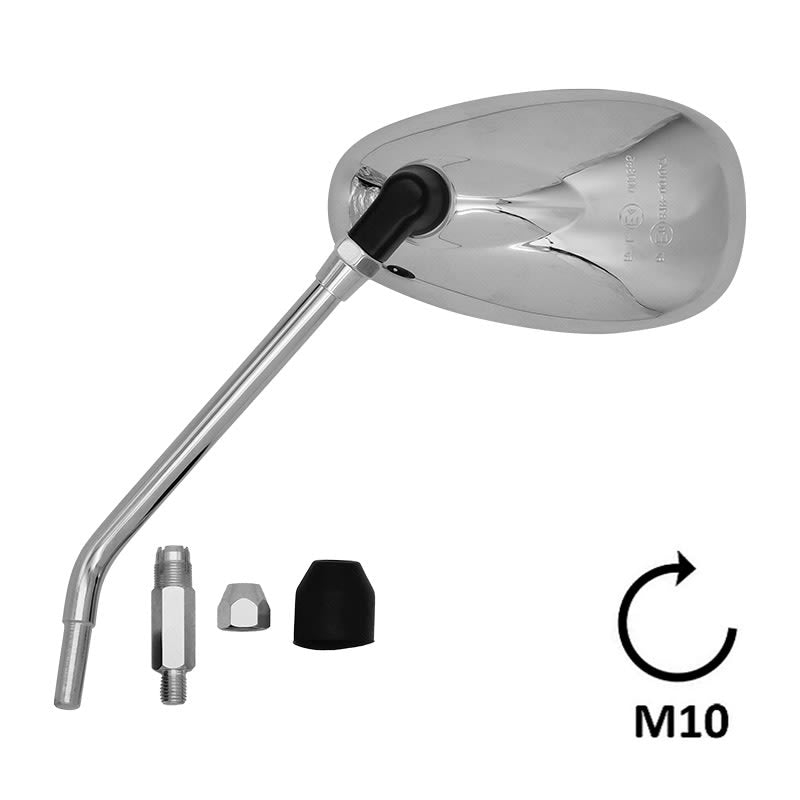 BCR Linker Chromspiegel, kompatibel mit Piaggio 300/400cc Modellen