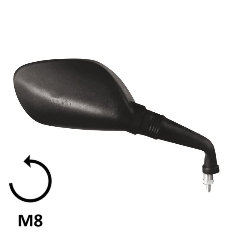 BCR Schwarzer rechter Spiegel, kompatibel mit MBK-Yamaha 300cc Modellen