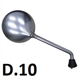 BCR Rechter Chromspiegel für Piaggio Vespa 50/125/150/250/300cc Modelle