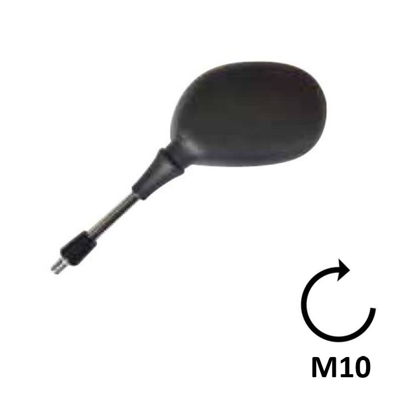 BCR Linker schwarzer Außenspiegel, kompatibel mit Peugeot 125/250/400/500 cm³ Modellen