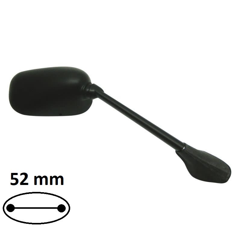 BCR Rechter schwarzer Spiegel mit 2 6-mm-Durchgangslöchern, für Yamaha ATV 500cc Modelle