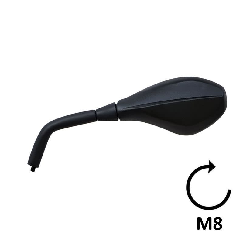 BCR Linker schwarzer Spiegel, kompatibel mit Malaguti 50/125/160cc Modellen