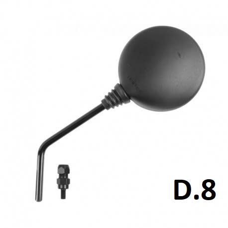 BCR Schwarze linke und rechte Spiegel, kompatibel mit BMW 650/1200cc Modellen