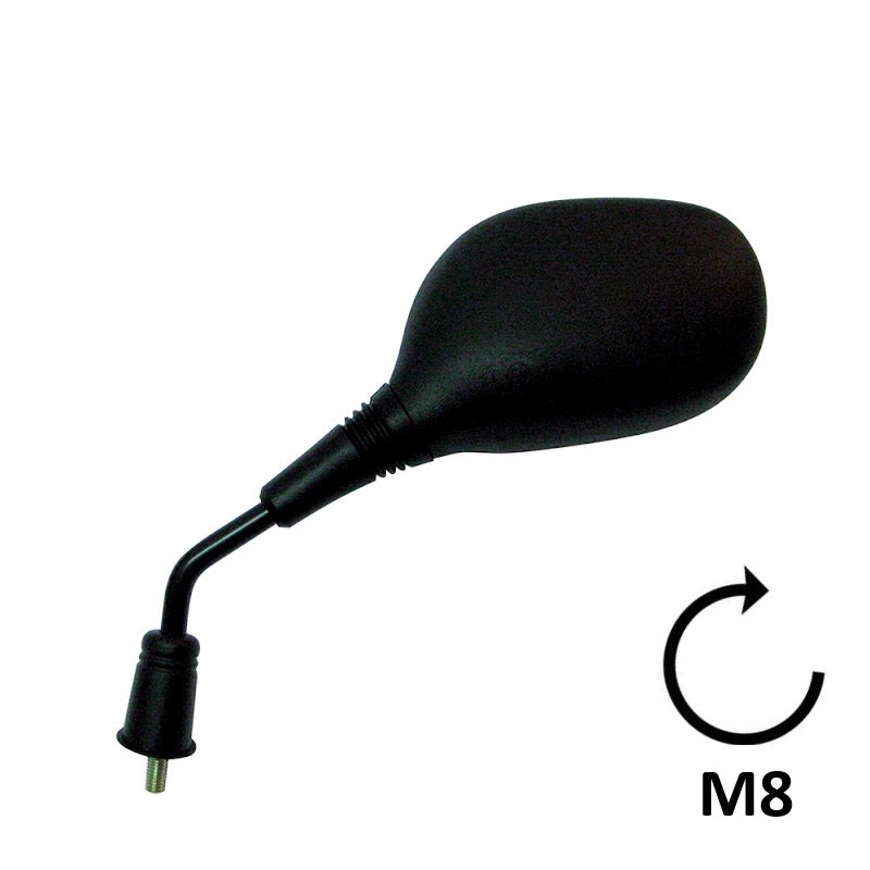 BCR Linker schwarzer Außenspiegel, kompatibel mit Peugeot 50/125/150 cm³ Modellen 2270