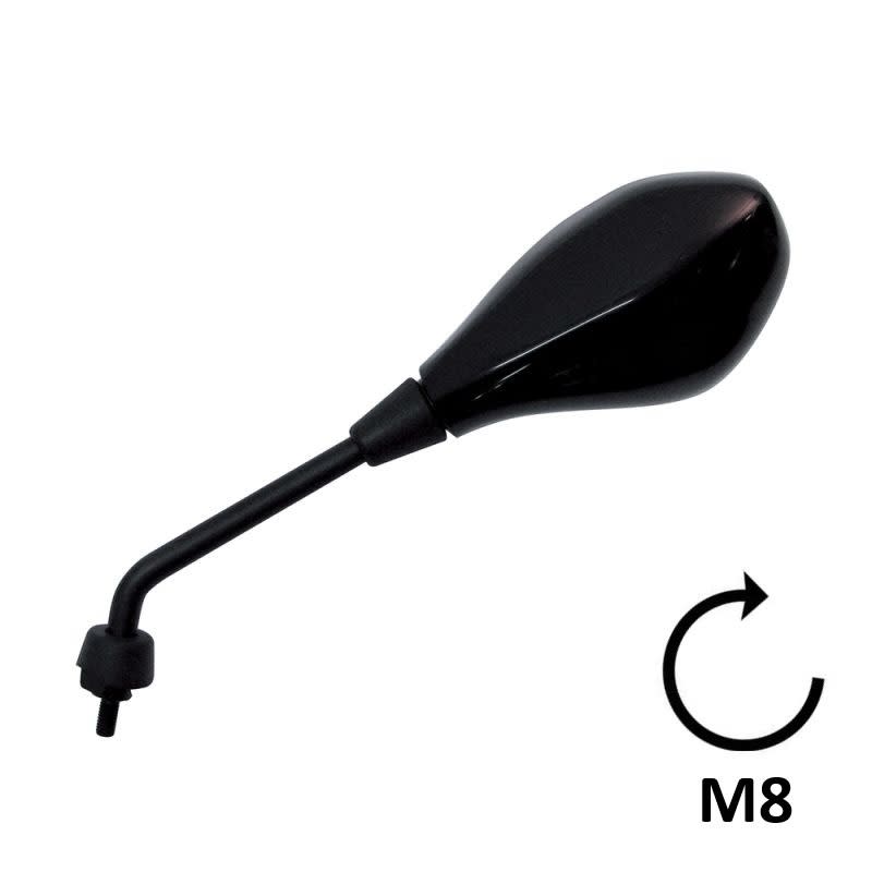 BCR Linker schwarzer Spiegel, kompatibel mit Piaggio 125/350/500cc Modellen