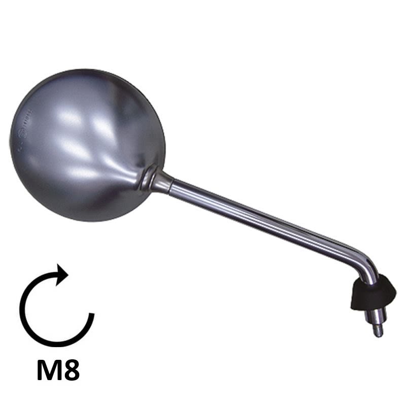 BCR Rechter Chromspiegel für Piaggio 50/125/150/200/300cc Modelle