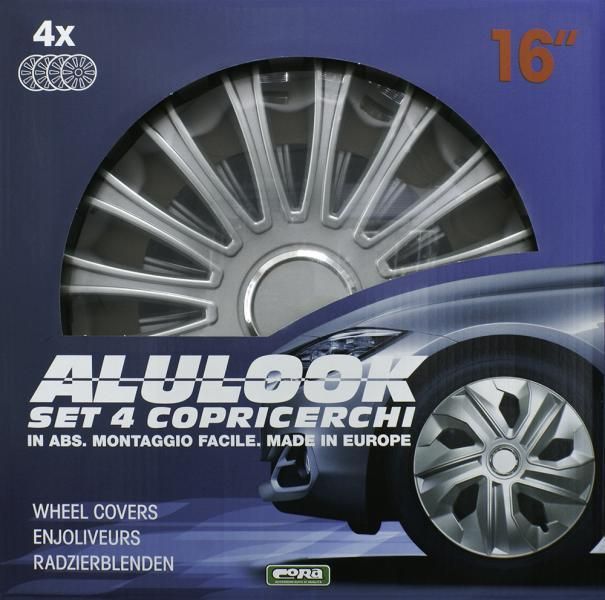 Juego de 4 cubiertas para ruedas Cora de 16'' con aspecto de dinosaurio de aluminio