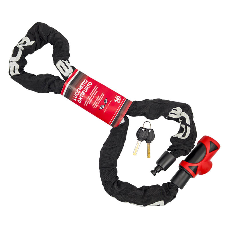 BCR Lucchetto a catena tonda e chiave tonda catena 10 mm lunghezza 1500 mm