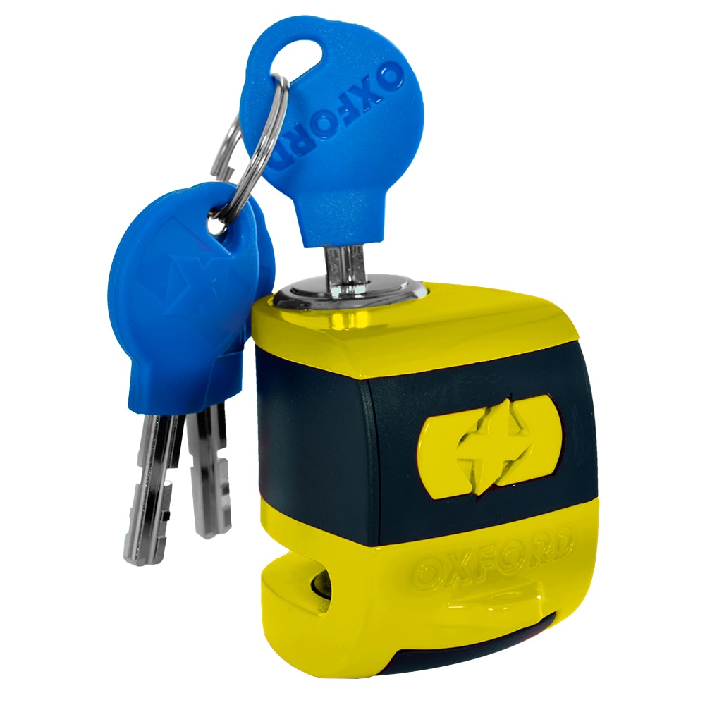 Oxford SCOOT XD5 Disc Lock, 5.5mm Pin Diameter, Yellow/Black
