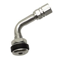 BCR Valvola in alluminio piegata, colore argento