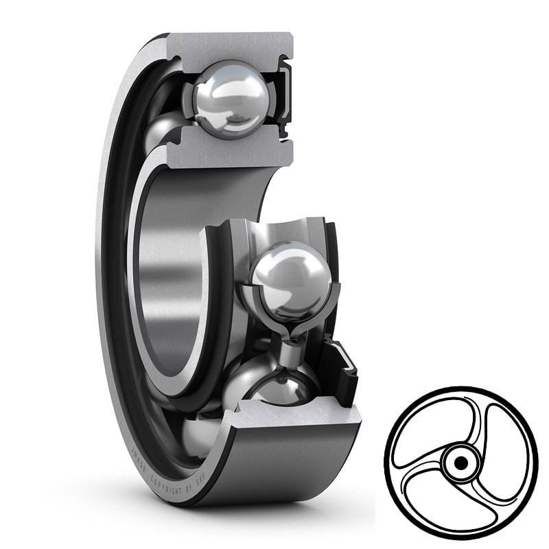 Skf Cuscinetto 6201-RSH - 12x32x10