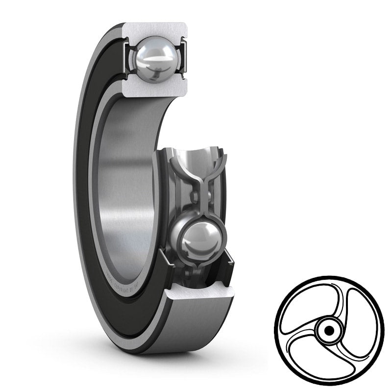Skf Cuscinetto 6303-2RSH - 17x47x14