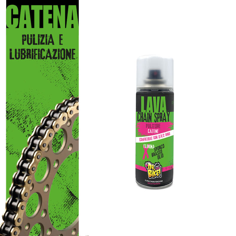 Dr Bike-Moto Pulitore Catena LAVA CHAIN SPRAY 200ml