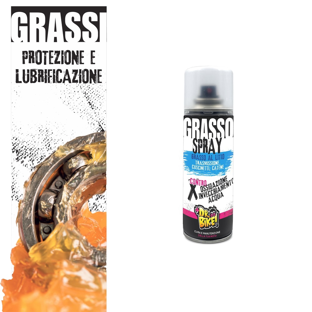 Dr Bike-Moto Grasso SPRAY Multiuso BIANCO 200ml