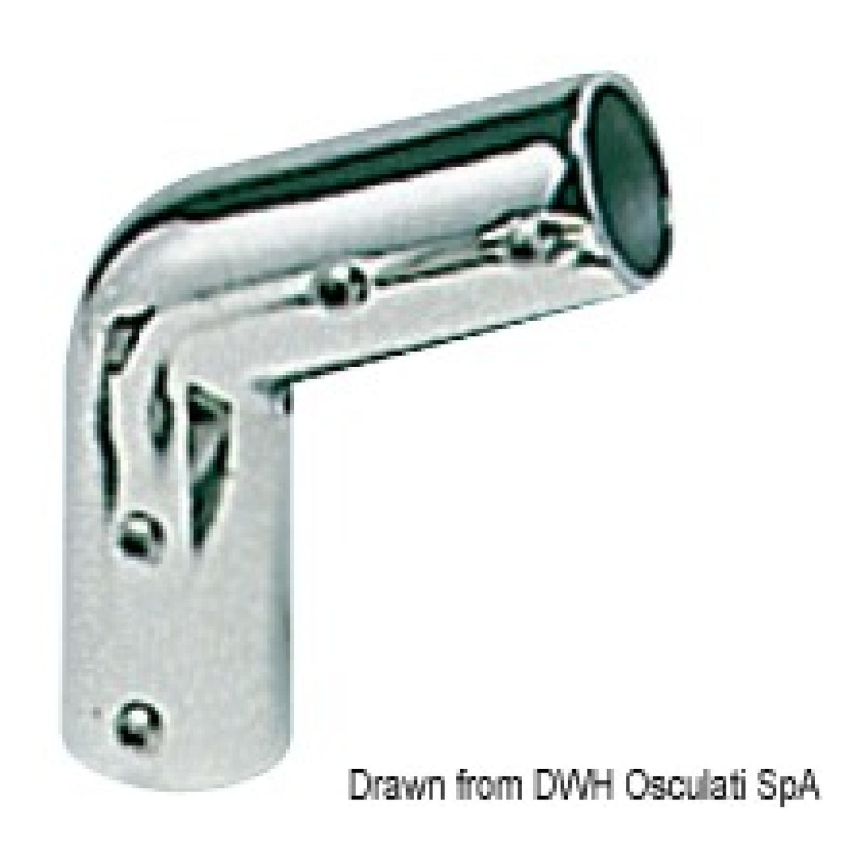 Osculati Raccordo Angolare pulpito inox 110 22 mm 41.118.22